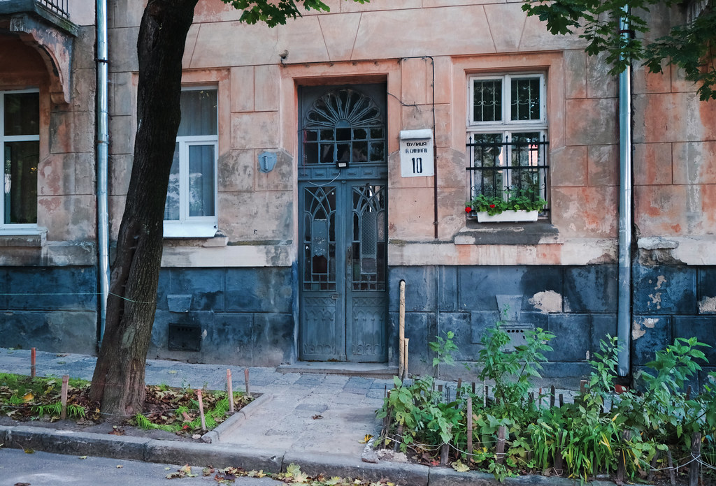 : Yosyfa Slipoho Street 10, Lviv, Ukraine - September 2021