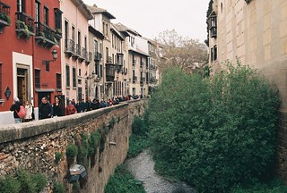 Albaicín with the Darro river, Granada, Spain