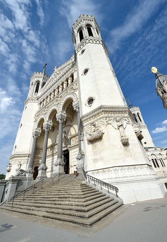 Exterior of Basilica of Notre Dame de Fourvi`ere in Lyon, France ©  Tim Adams