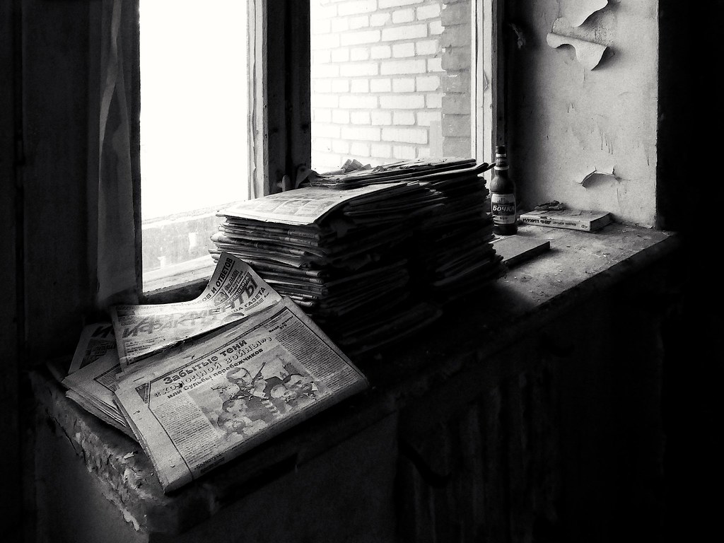 : Old newspapers. Old words