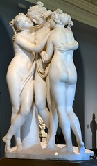 Antonio Canova (1757-1822) - The Three Graces, Woburn Abbey version (1814-1817), front, Victoria & Albert Museum, London, May 2022