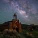 Milky Way and Airglow Over Bodie Firehouse