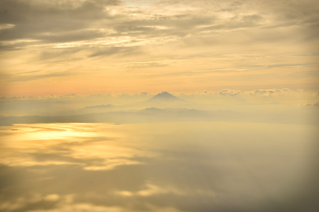 : Mount Fuji and the sunset