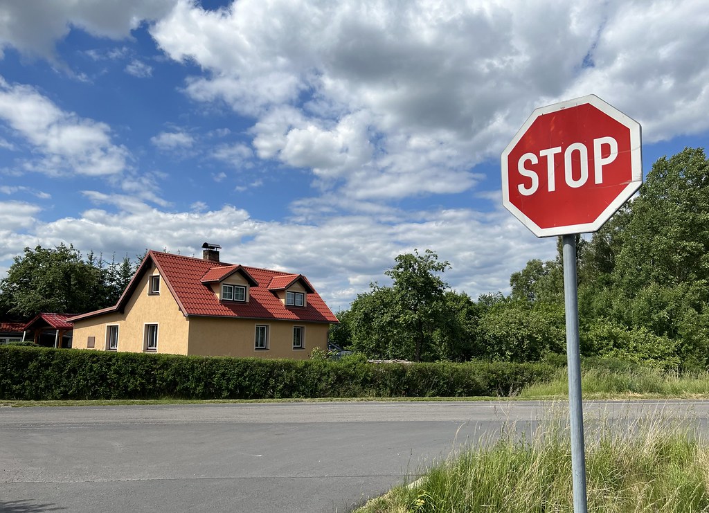 : Stop sign is STOP in the Czech Republic too 