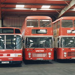 United 3081 EPT881S, 569 MOD569P & 672 MGR672P are seen stored at the former TMS depot at Trimdon Grange.