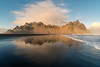 Beautiful reflection at Vestrahorn, Iceland