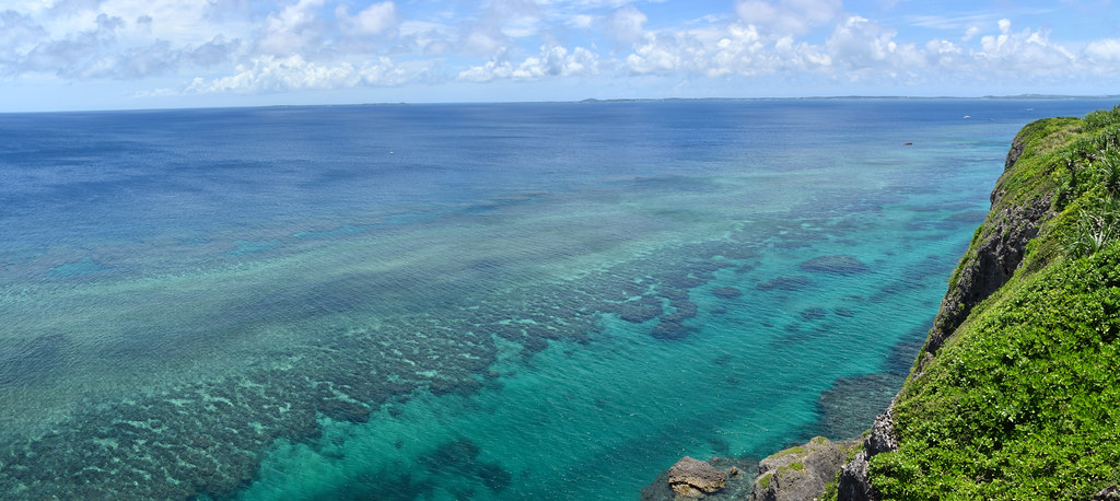 : Miyako coral reefs panorama