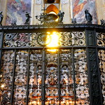 Grille baroque, cathédrale Sant'Agata, piazza del Duomo, Catane, Sicile, Italie.