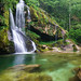Beautiful waterfall in Slovenia