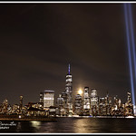 9/11 MEMORIAL TRIBUTE IN LIGHT 2022. NEW YORK CITY.