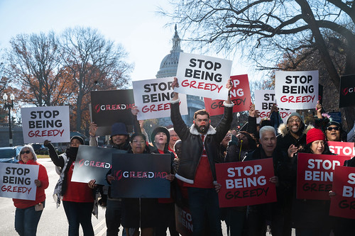 2022 AHF WAD Gilead protest - Washington, DC - 12/1/22