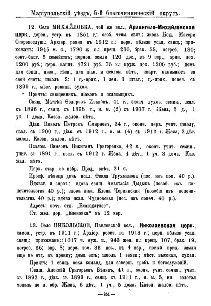 фото: Справочная книга Екатеринославской епархии за 1913 год (1914) 0259 ScanTailor300 251