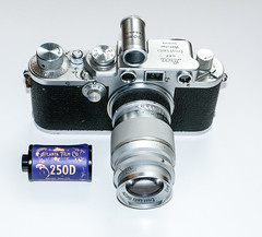 Leica IIIf with Elmar 90mm  f/4