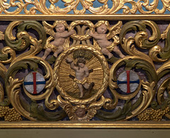 Hondschoote, Nord, Flandres, église Saint-Vaast, south aisle, altar of saint Sebastian, detail