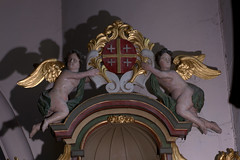 Hondschoote, Nord, Flandres, église Saint-Vaast, south aisle, altar of saint Sebastian, detail
