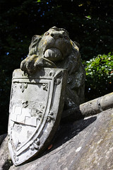 Cardiff Castle: Lion Statue, Left of Gate