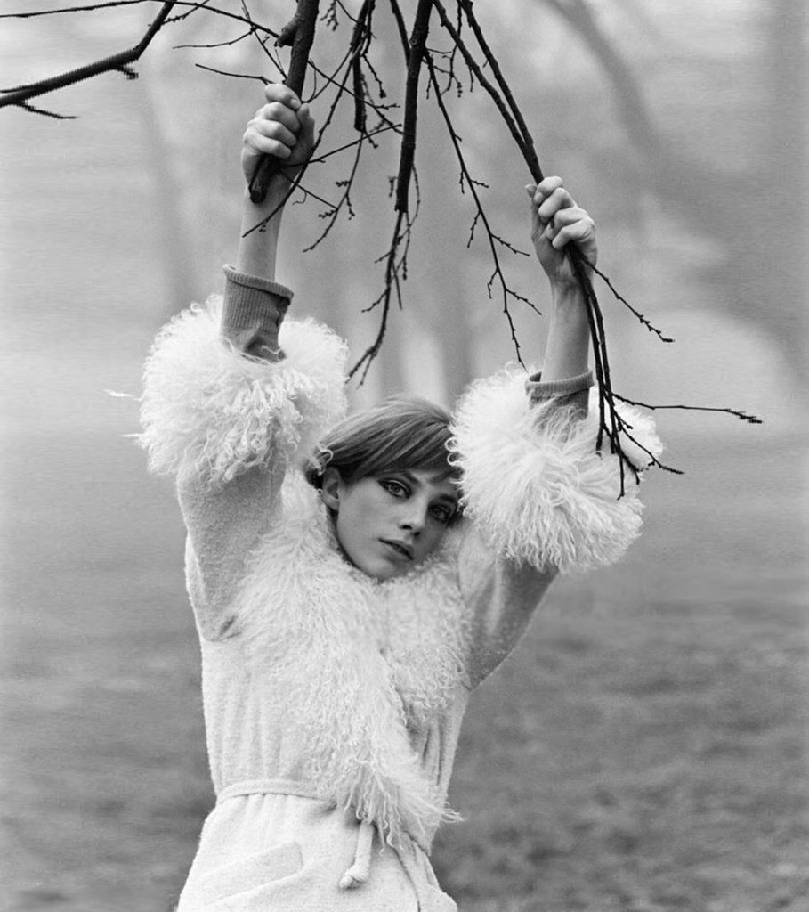 : Jane Birkin, Actress and Model, models for The Sun Womens Page, poses for pictures in a Park, London, Sunday 20th December 1964. Photo by Barham