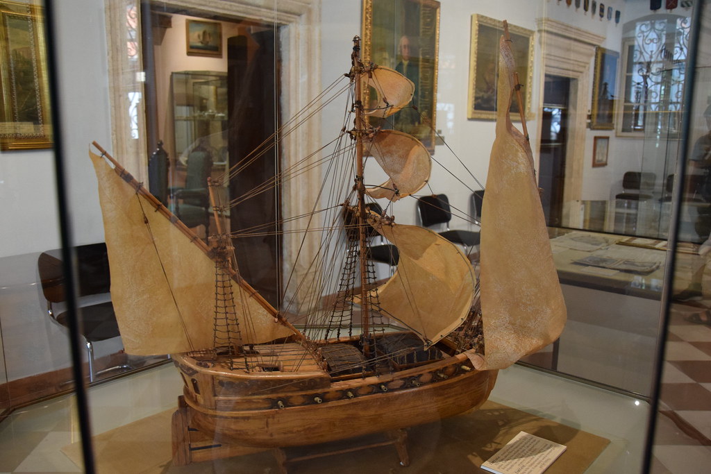: The model of tartane - a small ship for coastal trading