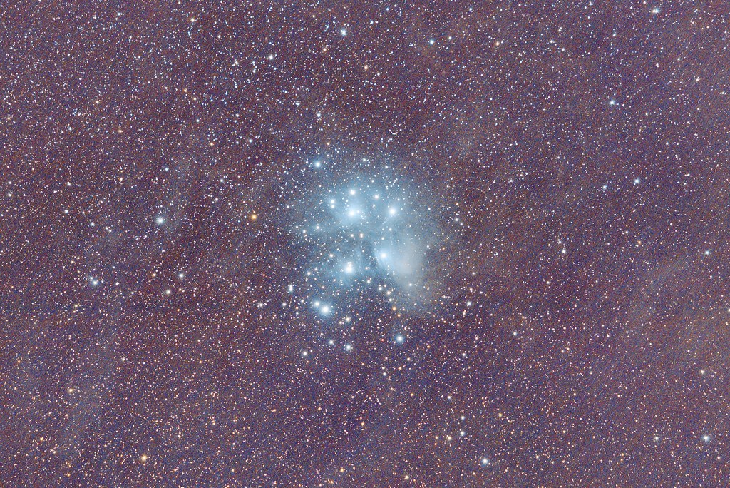 : Pleiades star cluster, M45