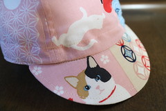 【 enishi cyclecap ネコと日本の紋様 type01 / Cat's and Japanese patterns type01 】