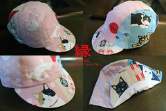 【 enishi cyclecap ネコと日本の紋様 type01/ Cat's and Japanese patterns type01 】
