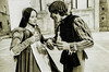 Olivia Hussey and Leonard Whiting on the set Romeo and Juliet (1968)
