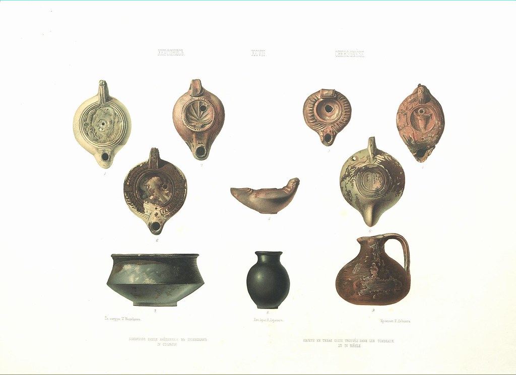 фото: СКиР 097 XCVII Херсонес. Глиняные вещи, найденные в гробницах IV столетия. 1853 06237927 [SHM]