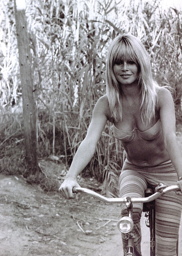 Bridgette Bardot on a bicycle, 1962 ©  deepskyobject