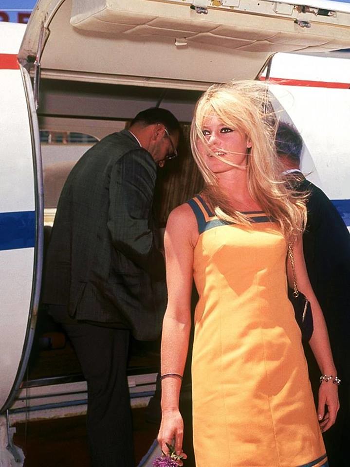 : Brigitte Bardot arriving in Las Vegas in 1966