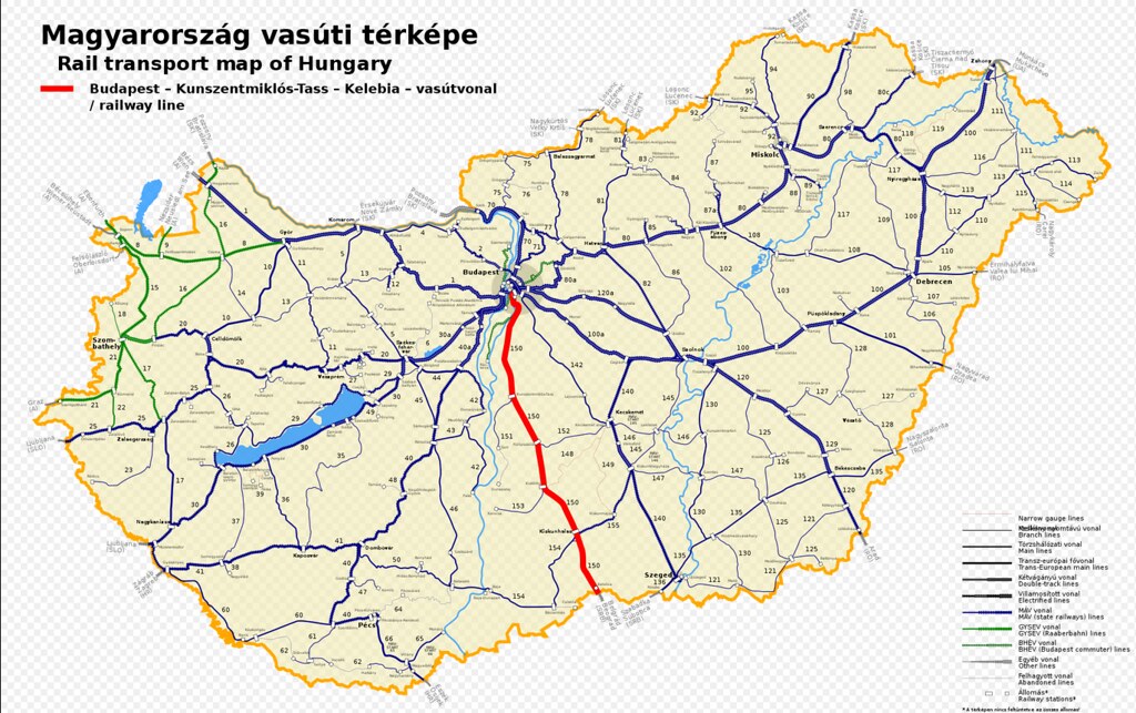 : BudapestKunszentmikl'os-TassKelebia-vas'utvonal