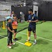 Major League players give KYC kids a wicketkeeping tutorial