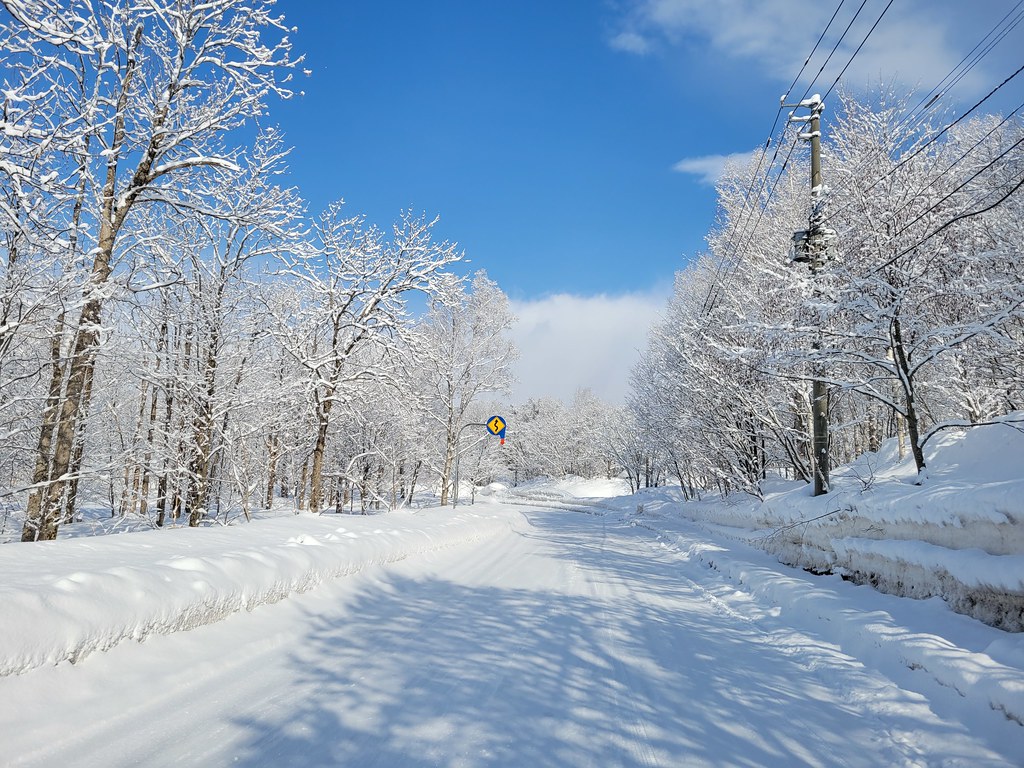 : Snow roads in Hokkaido