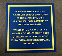 Waldron Mercy Academy Sign