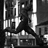 Jackie Milburn Sculpture By Susanna Robinson, Newcastle United Football Club (NUFC) St. James' Park, Gallowgate, Newcastle Upon Tyne, Tyne & Wear, England.