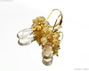 Golden Rutilated Quartz earrings wire wrapped 14K gold filled. Handmade gemstone jewelry by Arctida.