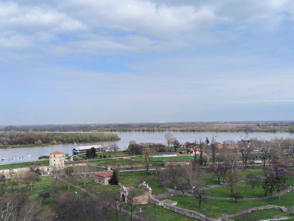 : Rivers Danube and Sava from the Belgrade Fortress
