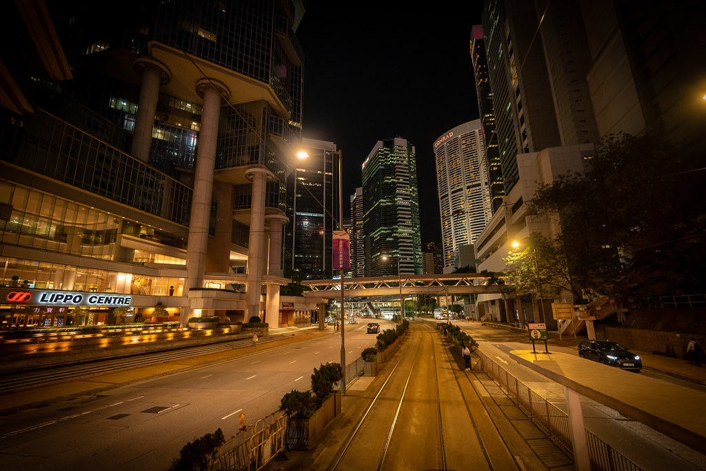 : HK tram night views