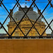 Paris France  - The Louvre   ~   I.M. Pei's glass pyramid in 1989