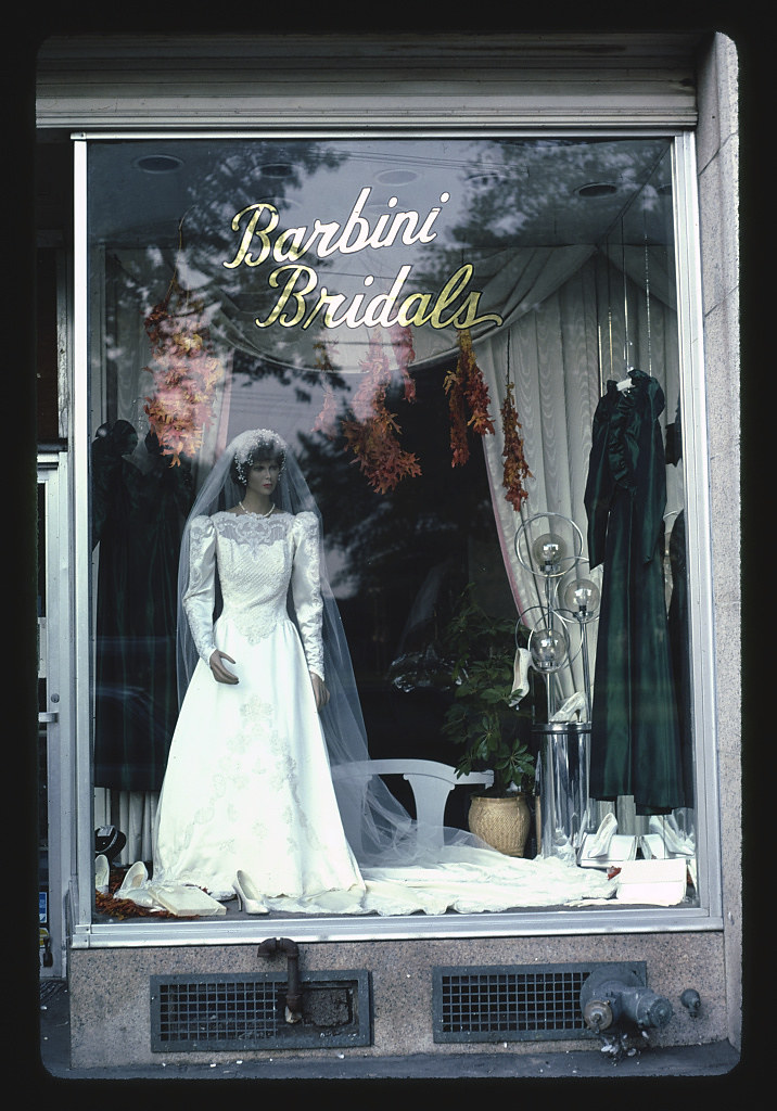 : Barbini Bridals window, Scranton, Pennsylvania (LOC)