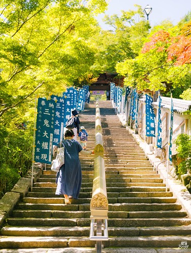 Stairs to the temple in Miyajima ©  Sergiy Galyonkin
