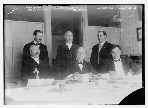 Max Morris, James Duncan, John B. Lennon, Sam Gompers, John Mitchell, Frank Morrison (LOC) ©  The Library of Congress