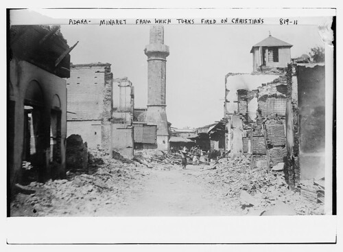 Adana - Minaret from which Turks fired on Christians (LOC) ©  The Library of Congress