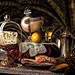 Still life with food, Fountains Abbey, North Yorkshire, UK