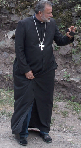 Armenian apostolic priest at Dadivank monastery
