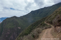 Choquequirao trek - the archaeological site in the distance