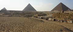 The Sphinx, the Great Pyramid of Giza, Cairo, Egypt.