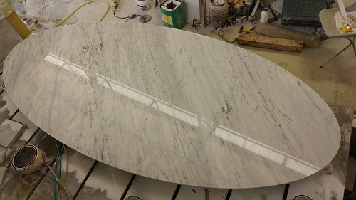 Tavolo ovale in marmo Bianco