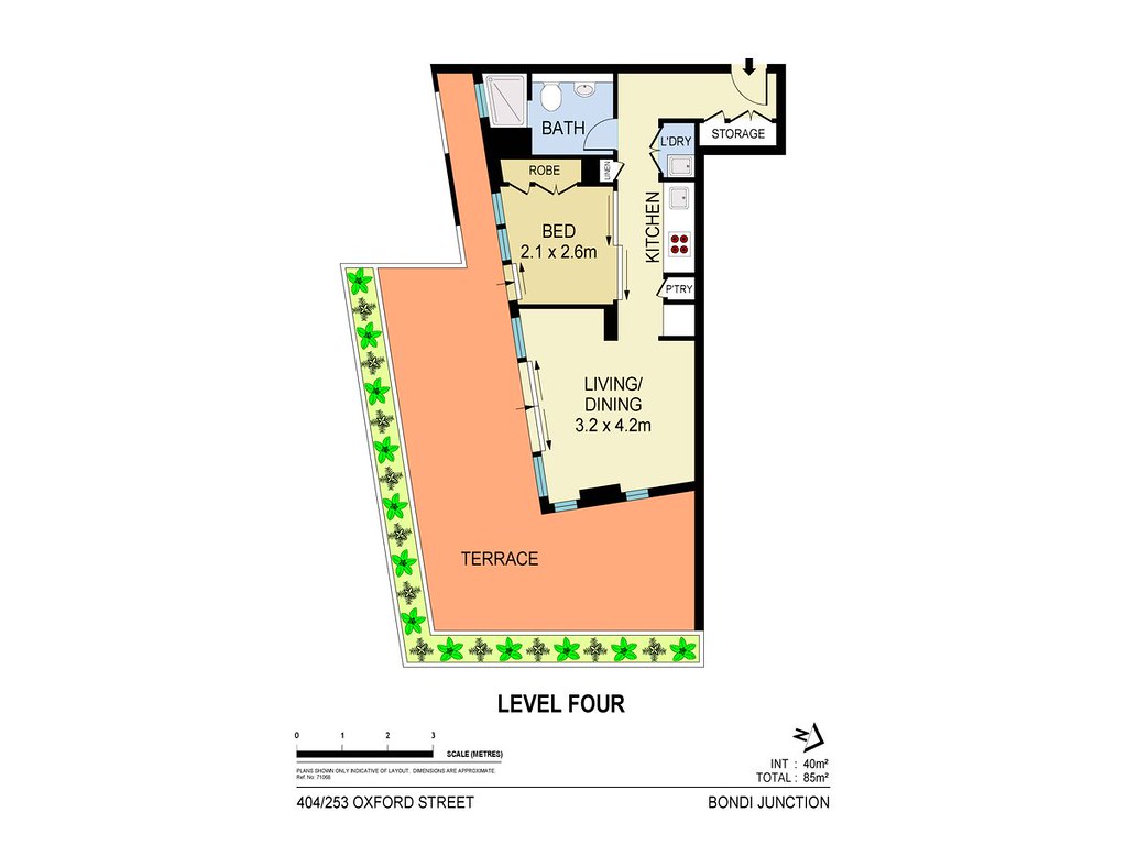 404/253 Oxford Street, Bondi Junction NSW 2022 floorplan