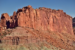 The Broadside of a Cliff Wall Carved by Nature and Time (Capitol Reef National Park)