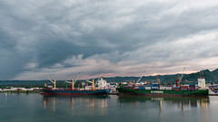 Ships docked in the Port of Santo Tomas de Castilla, Guatemala